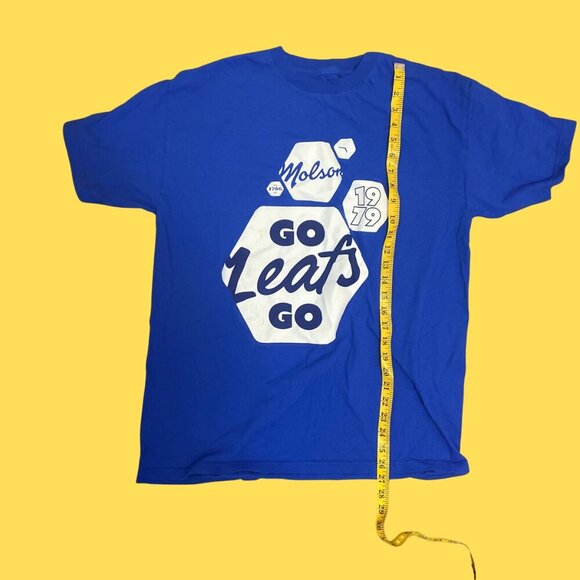 Vintage Molson x Maple Leafs "Go Leafs Go" Graphic Tee | 1979 (Unisex L/XL) - Picture 3 of 5